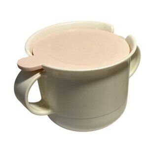 Vintage Tupperware Sugar Bowl 2310A With Pink Flip Lid 10 OZ